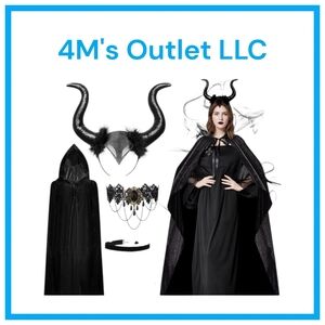 Black Horned Kids Costume Set